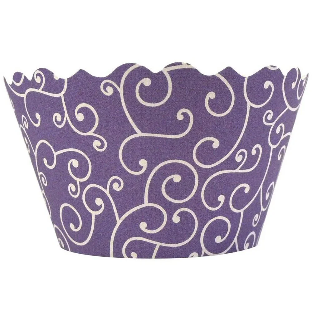 Bella Cupcake Couture Purple Swirl Wrapper 12 Pack